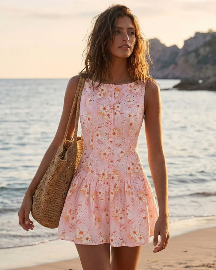 Morgan and Brooke | Floral Mini Dress for Women in Lightweight Fabric