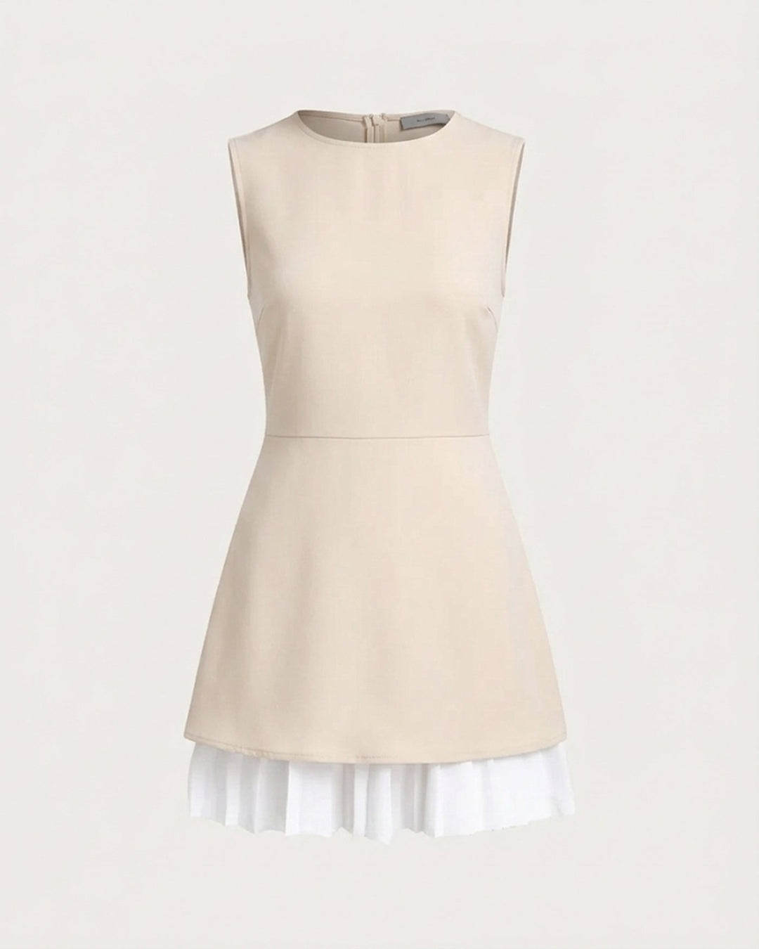 Morgan and Brooke | Apricot Splicing Pleated Mini Dress