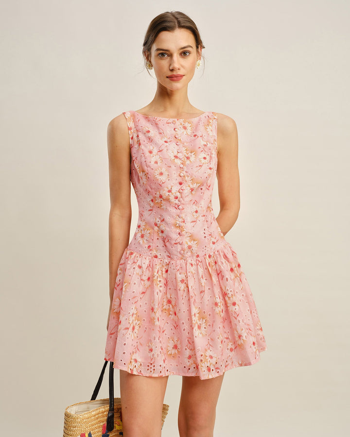 Morgan and Brooke | Floral Mini Dress for Women in Lightweight Fabric