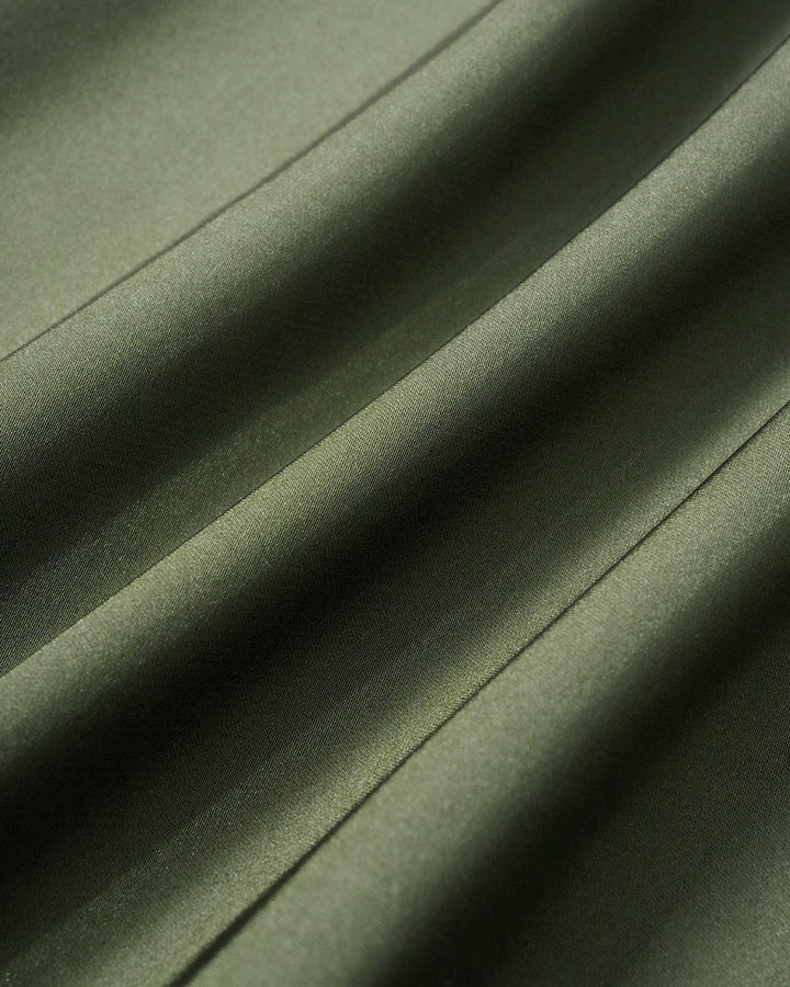 Morgan and Brooke | Satin Sleeveless Mini Dress in Green