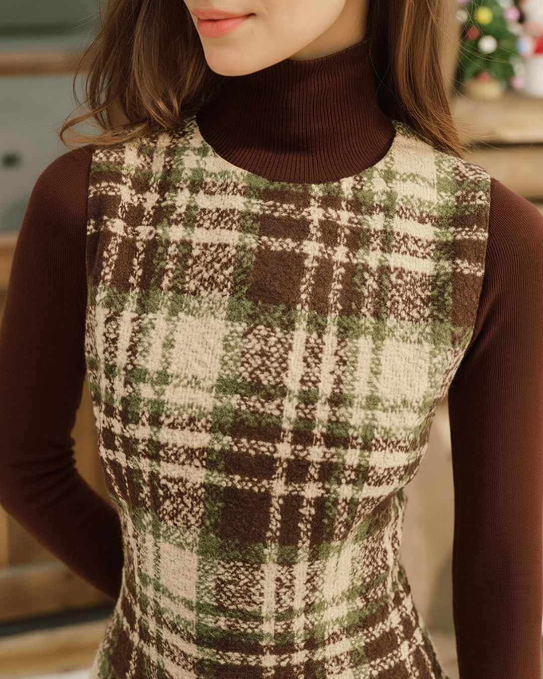 Morgan and Brooke | Plaid Sleeveless Mini Dress