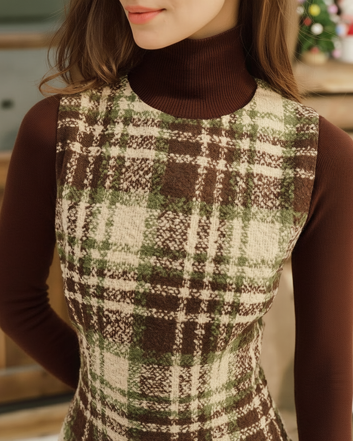 Morgan and Brooke | Plaid Sleeveless Mini Dress