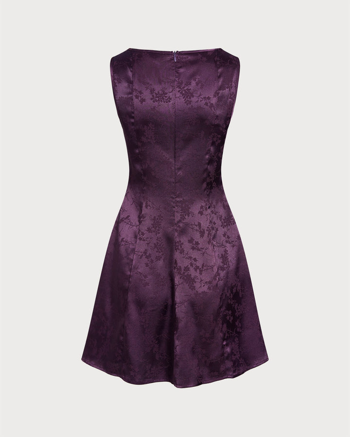 Morgan and Brooke | Floral Mini Dress for Women in Purple