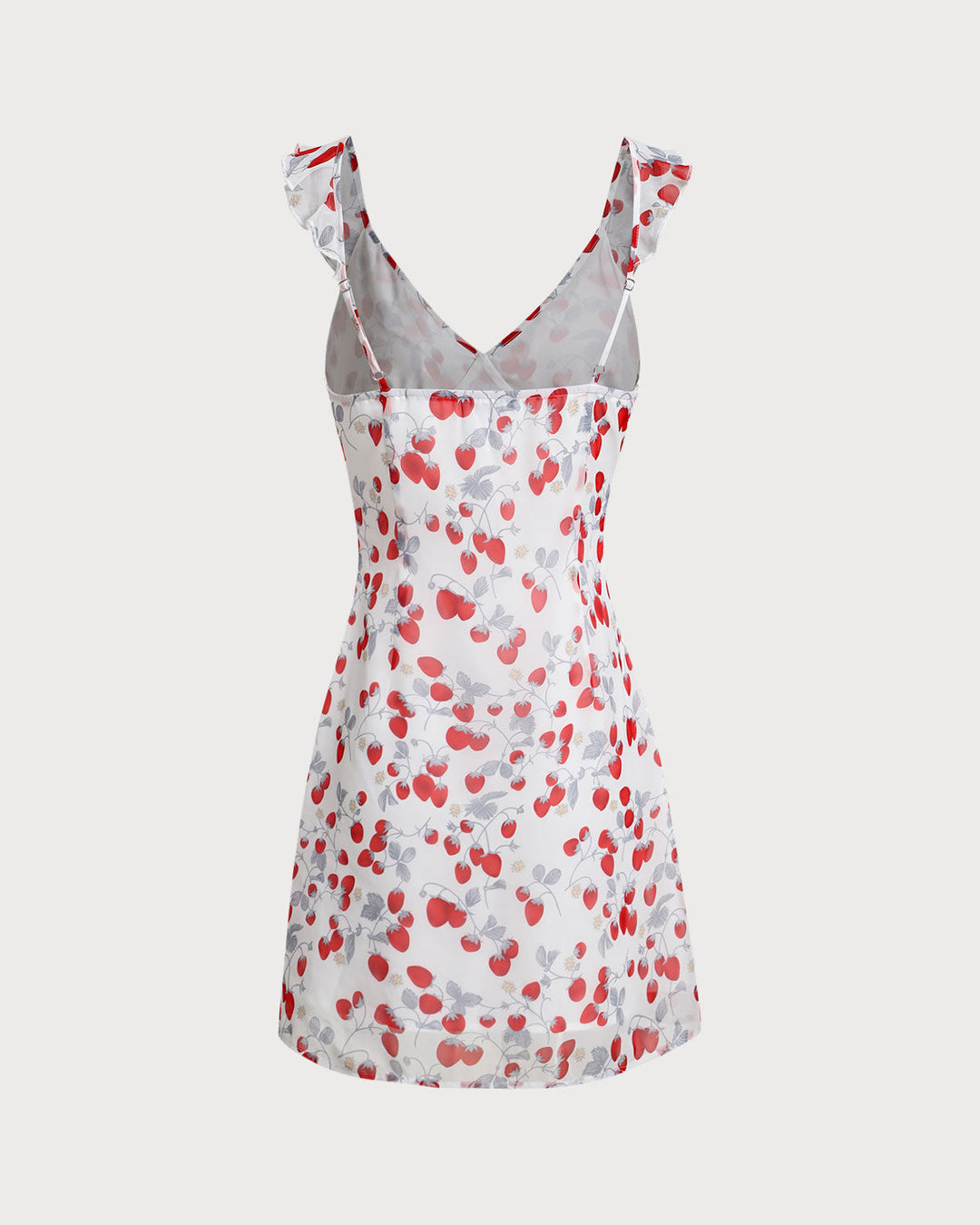 Morgan and Brooke | White Floral V Neck Ruffle Mini Dress