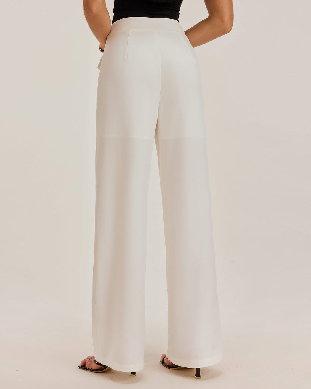 Morgan and Brooke | Straight Pocket Pants for Women in White