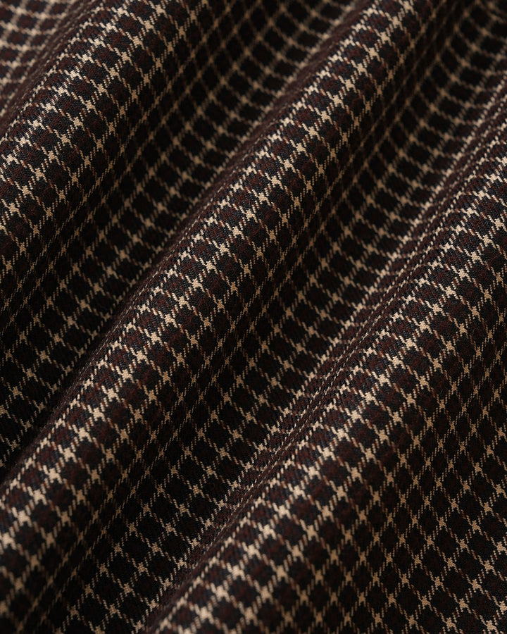 Morgan and Brooke | Plaid Button-Up Shirt for Women in Coffee Color