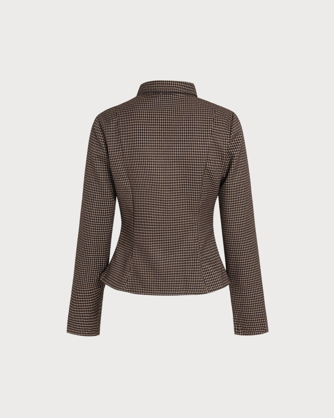 Morgan and Brooke | Plaid Button-Up Shirt for Women in Coffee Color