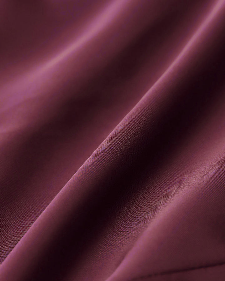Morgan and Brooke | Satin Blouse for Women in Wine Red