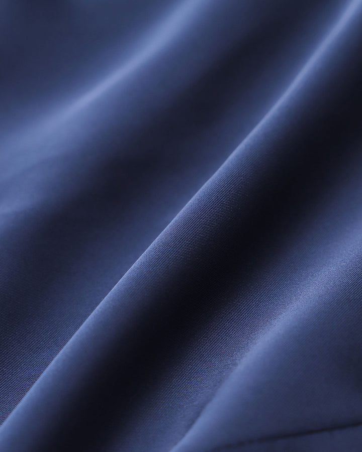 Morgan and Brooke | Satin Button Blouse for Women in Navy