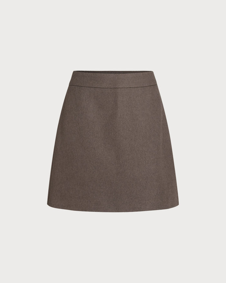 Morgan and Brooke | A-Line Mini Skirt for Women in Brown