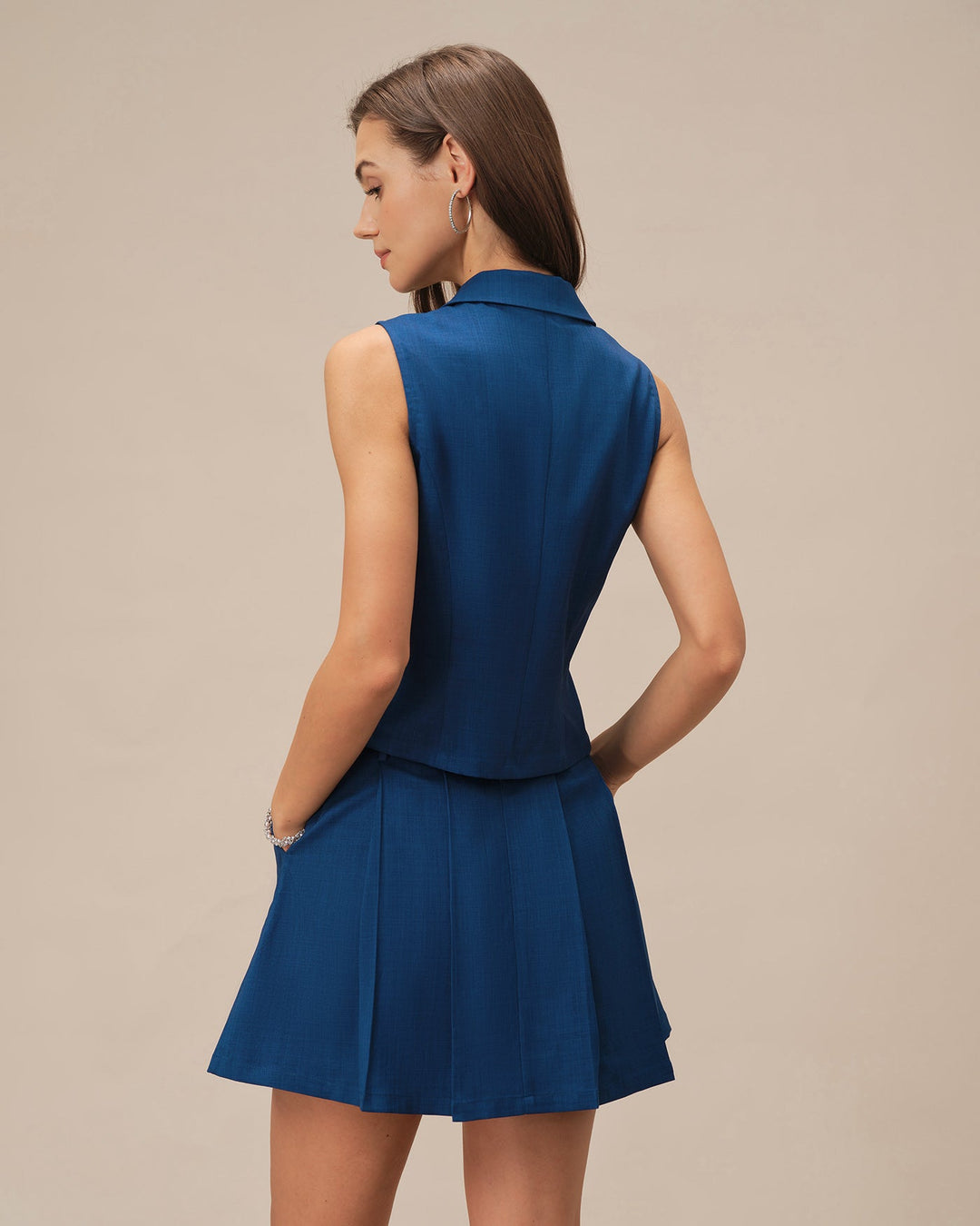 Morgan and Brooke | A-Line Mini Skirt for Women in Blue