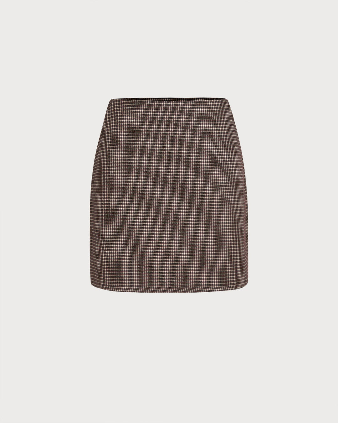 Morgan and Brooke | A-Line Mini Skirt for Women in Coffee Plaid