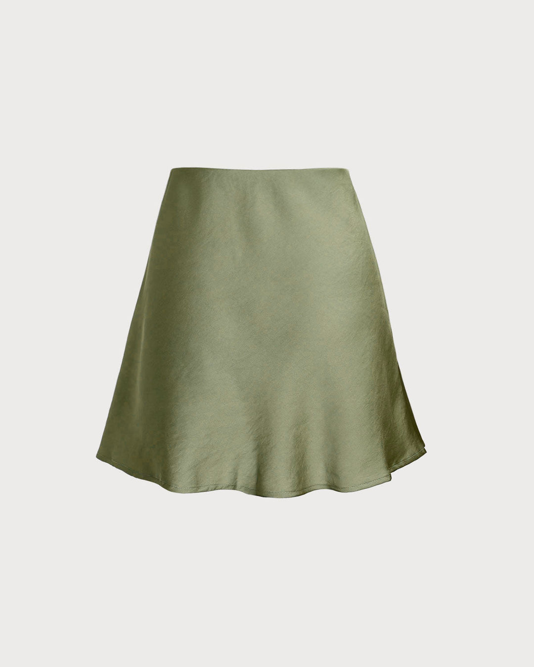 Morgan and Brooke | Green Satin A-Line Mini Skirt
