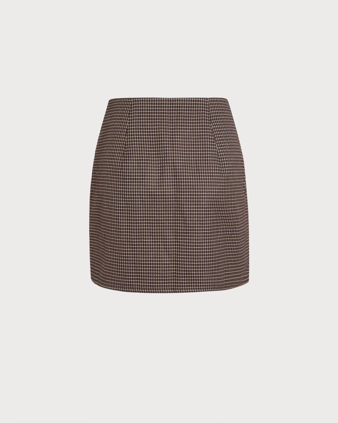 Morgan and Brooke | A-Line Mini Skirt for Women in Coffee Plaid