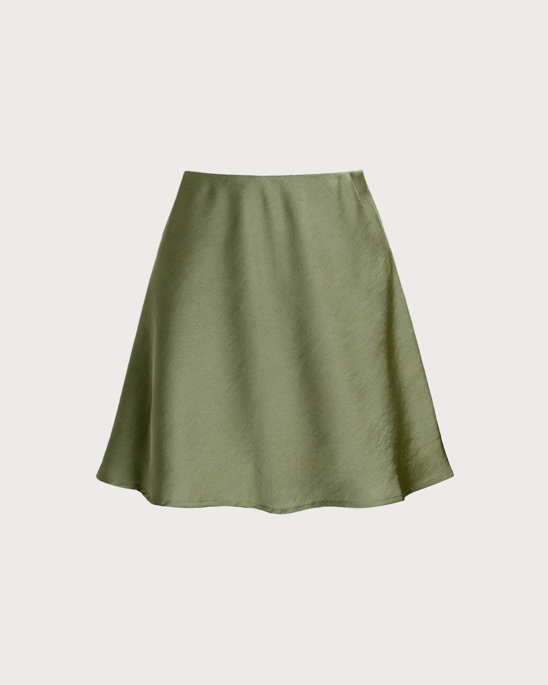 Morgan and Brooke | Green Satin A-Line Mini Skirt