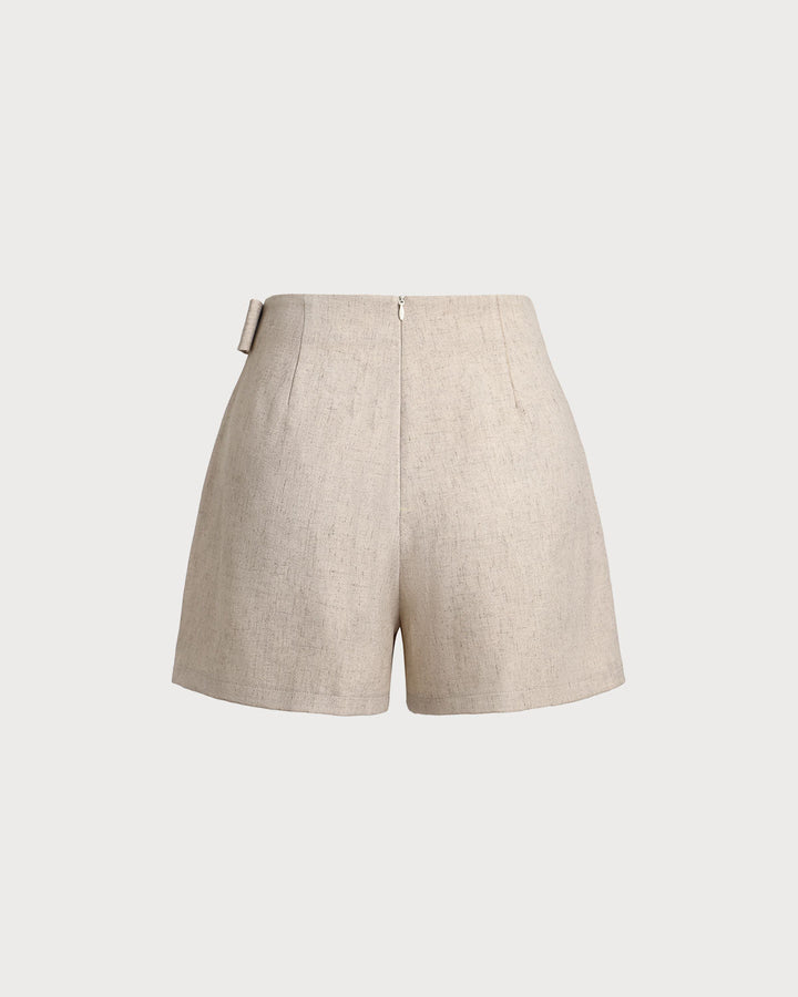 Morgan and Brooke | Khaki Ruched A-Line Skort