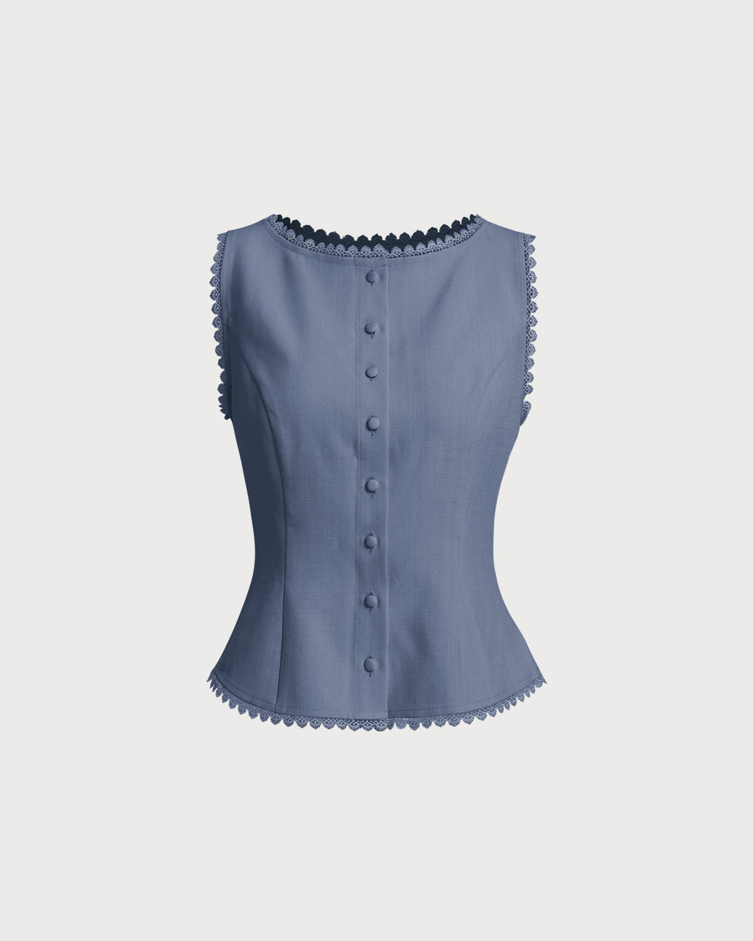 Morgan and Brooke | Blue Boat Neck Vest