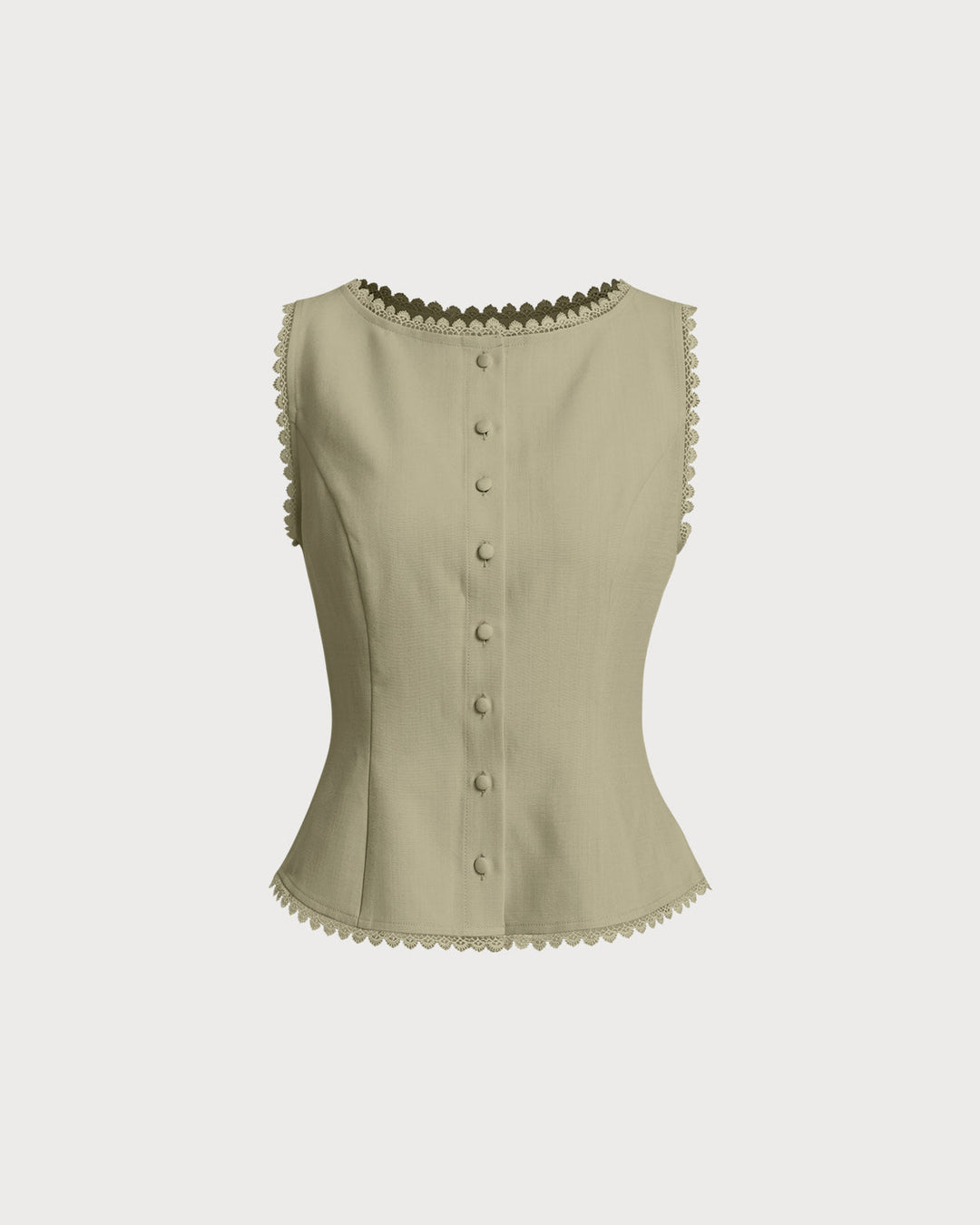 Morgan and Brooke | Green Boat Neck Vest for Women