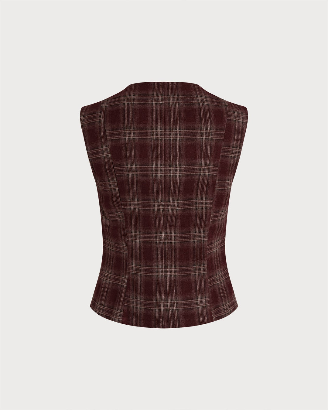 Morgan and Brooke | Wine Red Plaid Vest