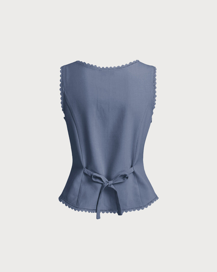 Morgan and Brooke | Blue Boat Neck Vest