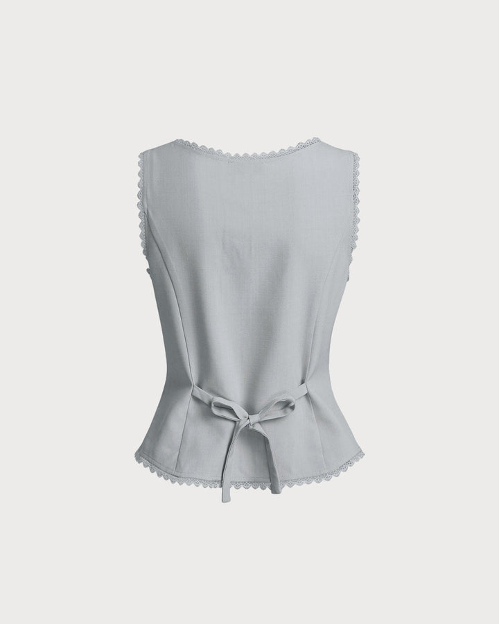 Morgan and Brooke | Light Blue Single Breasted Vest