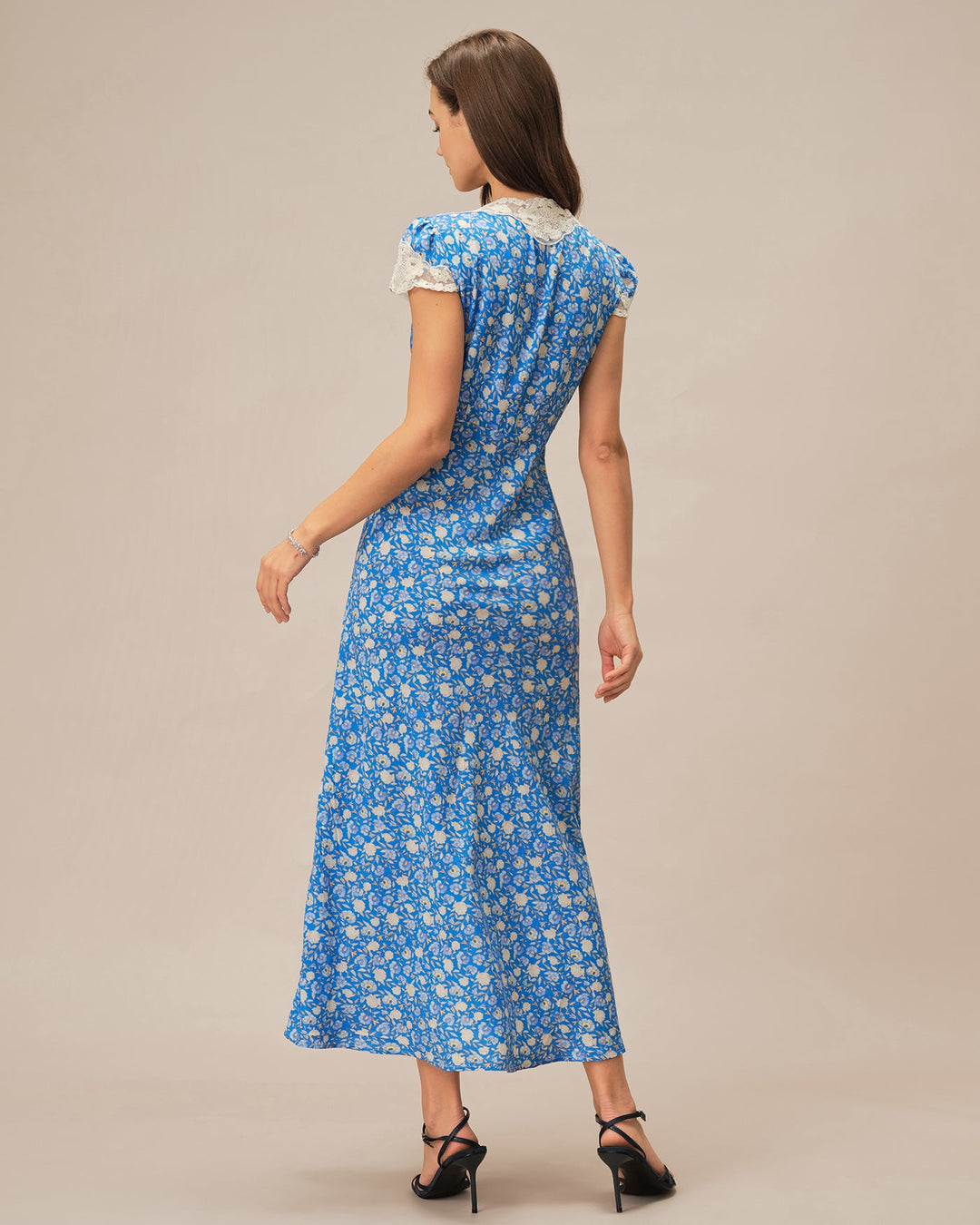 Morgan and Brooke | Floral Maxi Dress for Women in Blue
